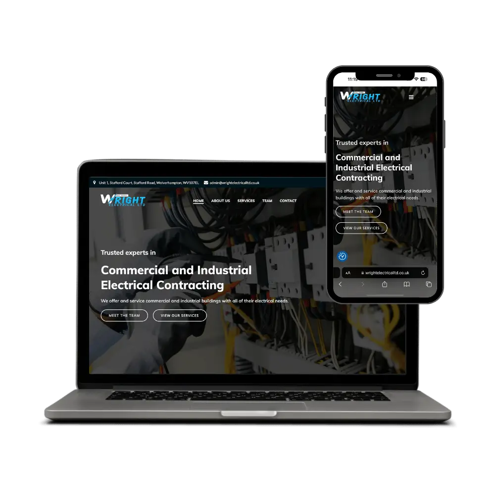 Wright Electrical Ltd Website Display